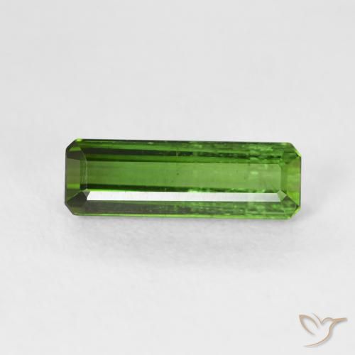 1.22ct Натуральный Средний зеленый Турмалин, Изумрудная огранка, Чистота VS
