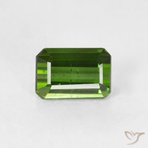 0.60ct Натуральный Темно-зеленый Турмалин, Изумрудная огранка, Чистота VS