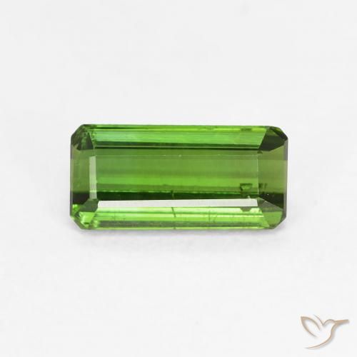 1.08ct Натуральный Темно-зеленый Турмалин, Изумрудная огранка, Чистота VS