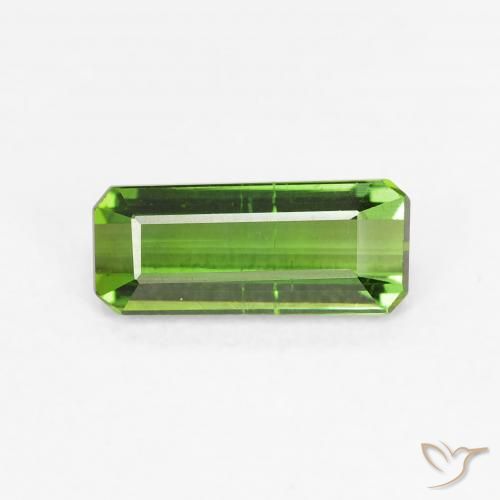 0.73ct Натуральный Травянисто-зелёный Турмалин, Изумрудная огранка, Чистота VS