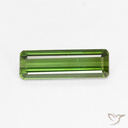 1.17ct Натуральный Средний зеленый Турмалин, Изумрудная огранка, VVS-VS