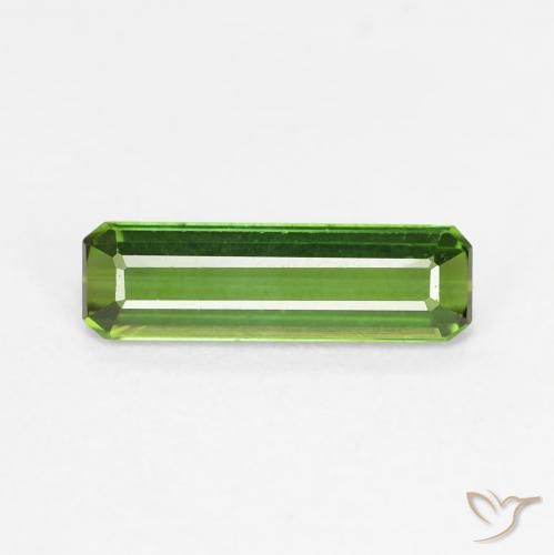 0.80ct Натуральный Темно-зеленый Турмалин, Изумрудная огранка, VVS-VS
