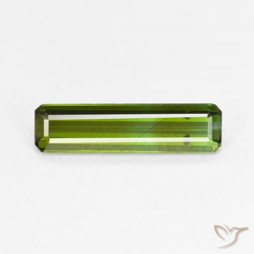 1.06ct Натуральный Земля зеленый Турмалин, Изумрудная огранка, VVS-VS