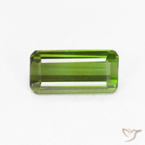 0.59ct Натуральный Теплый зеленый Турмалин, Изумрудная огранка, VVS-VS