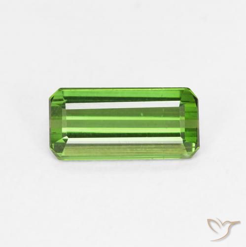 0.89ct Натуральный Темно-зеленый Турмалин, Изумрудная огранка, VVS-VS