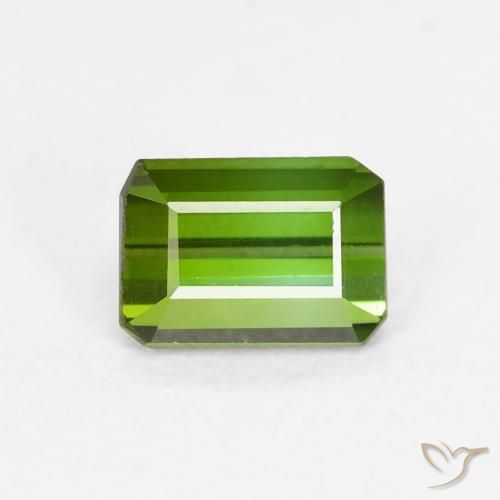 0.72ct Натуральный Темно-зеленый Турмалин, Изумрудная огранка, Чистота VVS