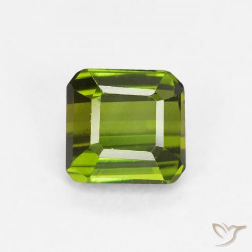 0.52ct Натуральный Средний зеленый Турмалин, Изумрудная огранка, VVS-VS