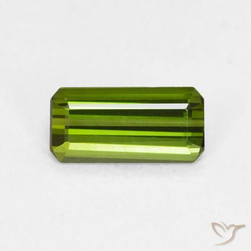 0.63ct Натуральный Травянисто-зелёный Турмалин, Изумрудная огранка, VVS-VS