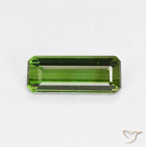 0.82ct Натуральный Темно-зеленый Турмалин, Изумрудная огранка, VVS-VS