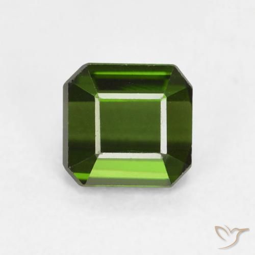 0.94ct Натуральный Землисто-зеленый Турмалин, Изумрудная огранка, Чистота VVS