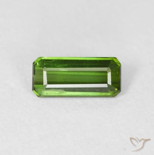 0.80ct Натуральный Темно-зеленый Турмалин, Изумрудная огранка, VVS-VS
