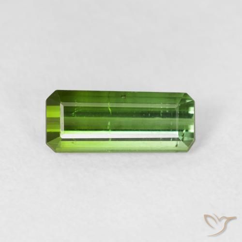 1.15ct Натуральный Средний зеленый Турмалин, Изумрудная огранка, Чистота VS