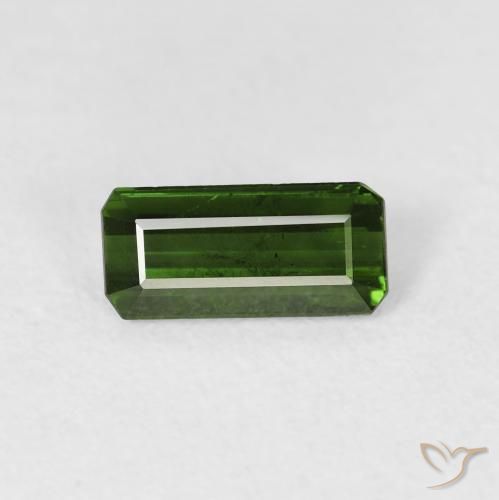 0.86ct Натуральный Землисто-зеленый Турмалин, Изумрудная огранка, Чистота VS