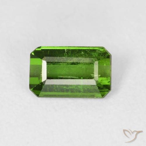 0.86ct Натуральный Землисто-зеленый Турмалин, Изумрудная огранка, Чистота VS