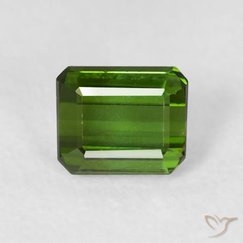 0.72ct Натуральный Землисто-зеленый Турмалин, Изумрудная огранка, Чистота VS