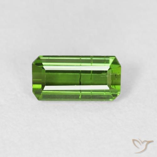 0.74ct Натуральный Темно-зеленый Турмалин, Изумрудная огранка, SI