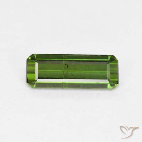 0.99ct Натуральный Темно-зеленый Турмалин, Изумрудная огранка, Чистота VS