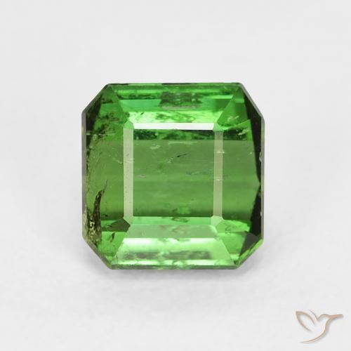 1.71ct Натуральный Травянисто-зелёный Турмалин, Изумрудная огранка, VS-SI