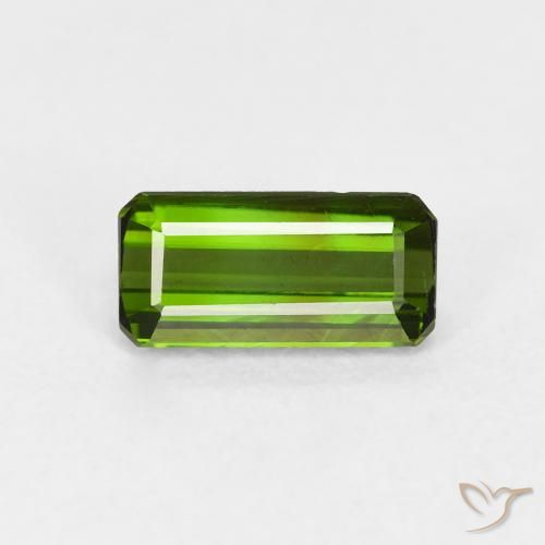 0.82ct Натуральный Землисто-зеленый Турмалин, Изумрудная огранка, VVS-VS