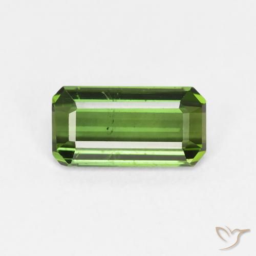 1.35ct Натуральный Темно-зеленый Турмалин, Изумрудная огранка, Чистота VS