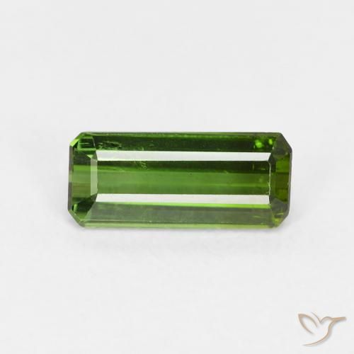 1.01ct Натуральный Темно-зеленый Турмалин, Изумрудная огранка, Чистота VS