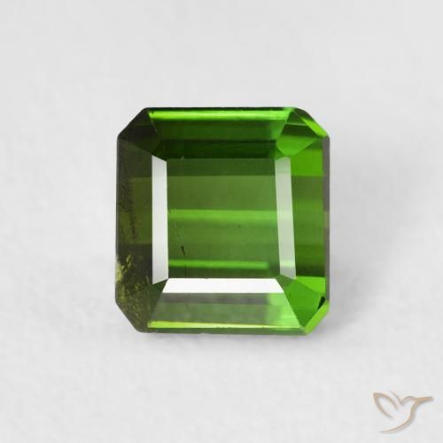 0.80ct Натуральный Травянисто-зелёный Турмалин, Изумрудная огранка, Чистота VS