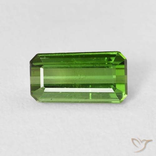 0.99ct Натуральный Темно-зеленый Турмалин, Изумрудная огранка, VS-SI