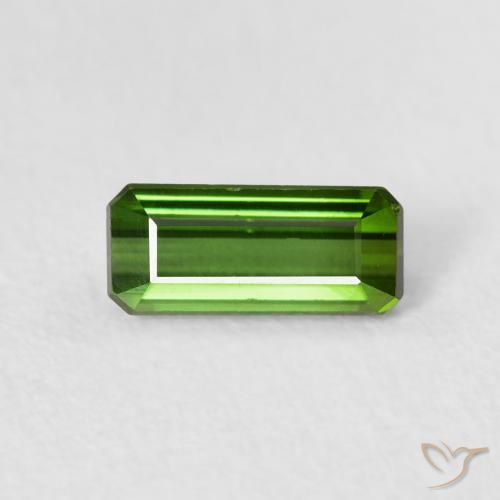 0.84ct Натуральный Травянисто-зелёный Турмалин, Изумрудная огранка, Чистота VS