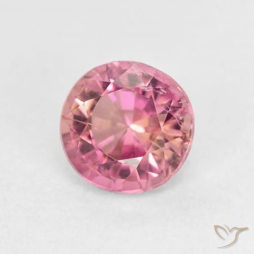1.49ct Натуральный Ярко-розовый Турмалин, Круглый, Чистота VS