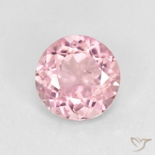 1.24ct Натуральный Светло-розовый Турмалин, Круглый, Чистота VS