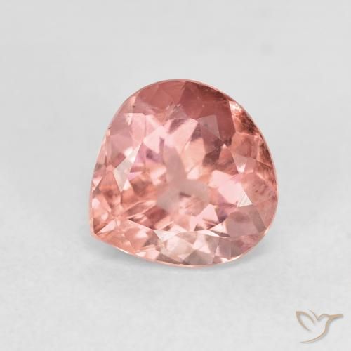 1.28ct Натуральный Красновато-розовый Турмалин, Форма груши, Чистота VS