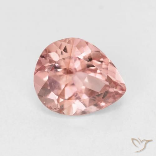 1.46ct Натуральный Светло-розовый Турмалин, Форма груши, Чистота VS