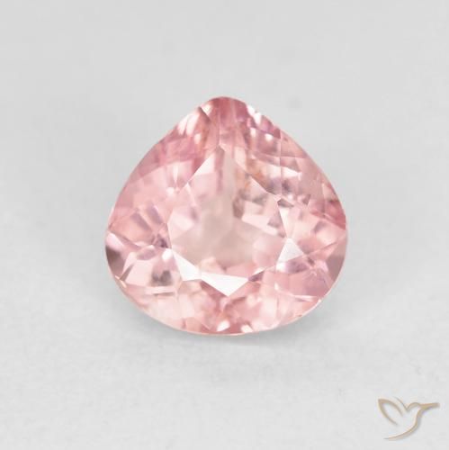 1.52ct Натуральный Светло-ярко-розовый Турмалин, Форма груши, Чистота VS