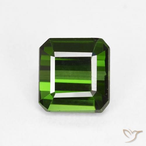 0.90ct Натуральный Травянисто-зелёный Турмалин, Изумрудная огранка, Чистота VVS