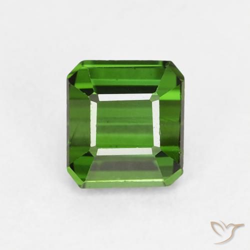 0.80ct Натуральный Medium Dark-Green Турмалин, Изумрудная огранка, Чистота VVS