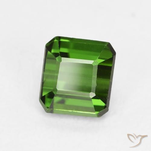 0.80 карата, натуральный Medium Dark-Green Турмалин, Октагон / Изумрудная Огранка, Чистота VVS