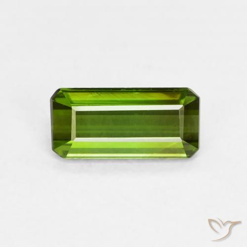 0.73ct Натуральный Темно-зеленый Турмалин, Изумрудная огранка, Чистота VVS