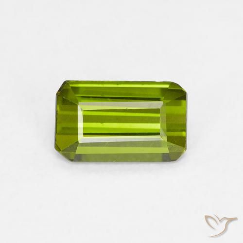 0.59ct Натуральный Землисто-зеленый Турмалин, Изумрудная огранка, Чистота VVS