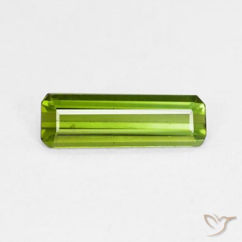 0.70ct Натуральный Ярко-зеленый Турмалин, Изумрудная огранка, Чистота VVS