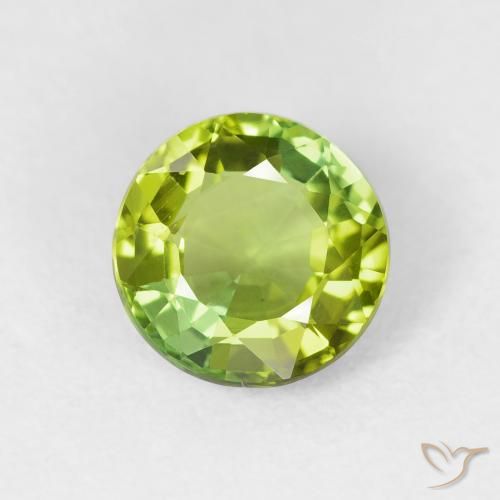 1.67ct Натуральный Светло-зеленый Турмалин, Круглый, Чистота VS