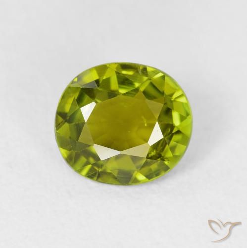 1.44ct Натуральный Ярко-зеленый Турмалин, Овал, Чистота VS