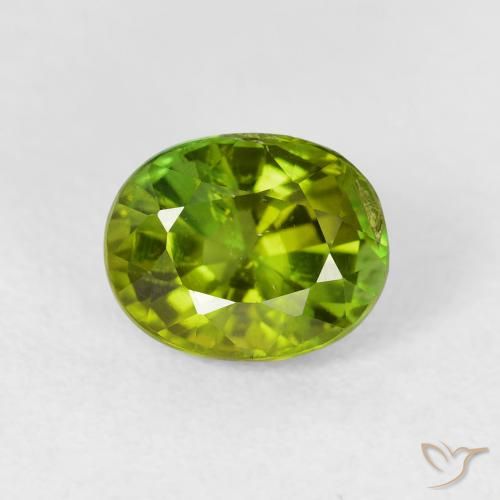 1.71ct Натуральный Теплый землисто-зеленый Турмалин, Овал, Чистота VS