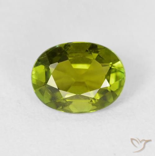 1.49ct Натуральный Теплый лесной зеленый Турмалин, Овал, Чистота VS