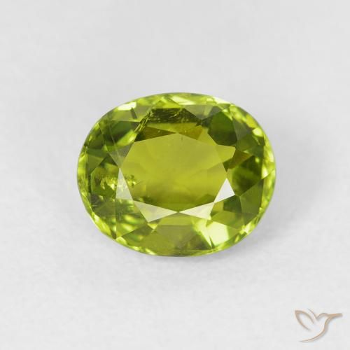 1.64ct Натуральный Ярко-зеленый Турмалин, Овал, Чистота VS