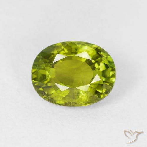 1.39ct Натуральный Ярко-зеленый Турмалин, Овал, Чистота VS