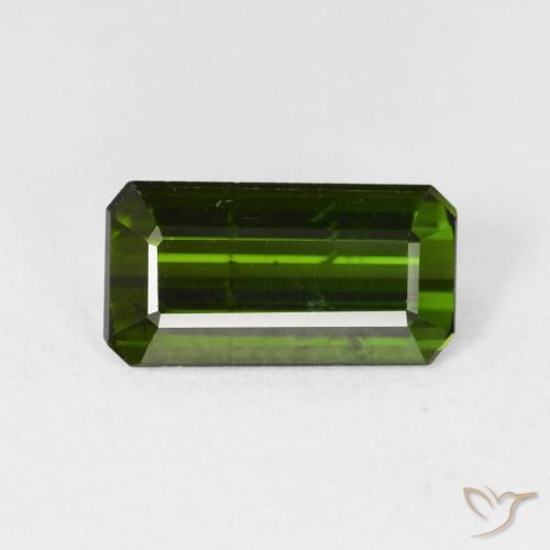 2.69ct Натуральный Землисто-зеленый Турмалин, Изумрудная огранка, Чистота VS