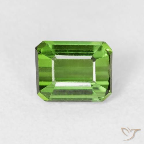0.69ct Натуральный Зеленый Турмалин, Изумрудная огранка, Чистота VS