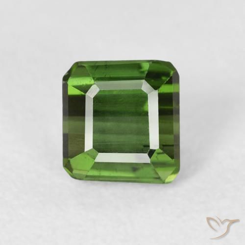 0.73ct Натуральный Темно-зеленый Турмалин, Изумрудная огранка, Чистота VS