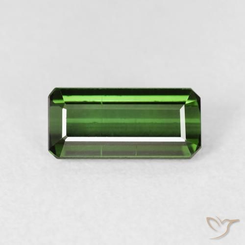 1.58ct Натуральный Землисто-зеленый Турмалин, Изумрудная огранка, Чистота VS