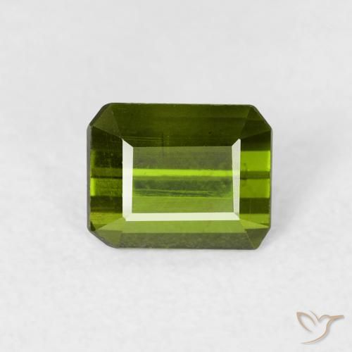 0.72ct Натуральный Водоросли зеленые Турмалин, Изумрудная огранка, Чистота VS